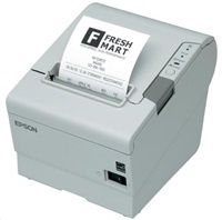 EPSON TM-T88VI pokladní tiskárna, USB + ether., buzzer, bílá, se zdrojem