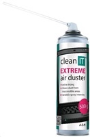 CLEAN IT Stlačený vzduch EXTREME 500g, NEHOŘLAVÝ