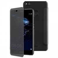 Puro pouzdro s aktivním dotykovým flipem Sense Booklet pro Huawei P10 Lite, černá