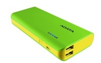 ADATA PowerBank PT100 - externí baterie pro mobil/tablet 10000mAh, zelená/žlutá